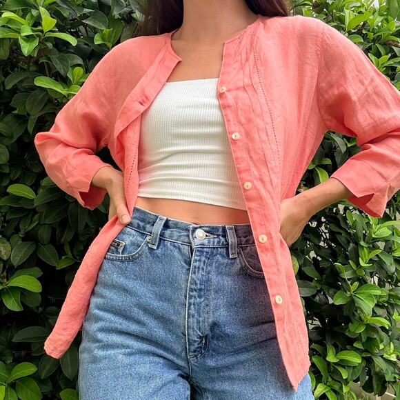 Pure Linen Blouse - Picture 1 of 6